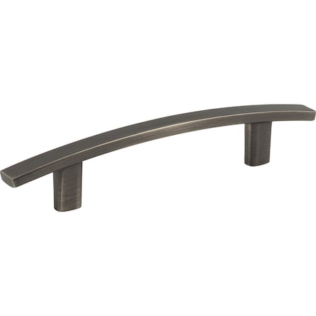 Elements 96 mm Center-to-Center Brushed Pewter Square Thatcher Cabinet Bar Pull 859-96BNBDL